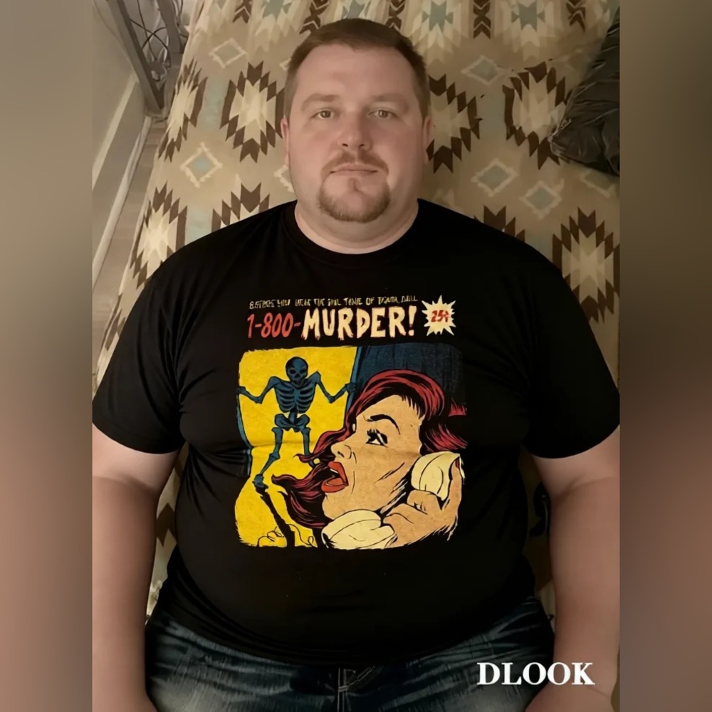 Graphic Black T-Shirt with Retro Design